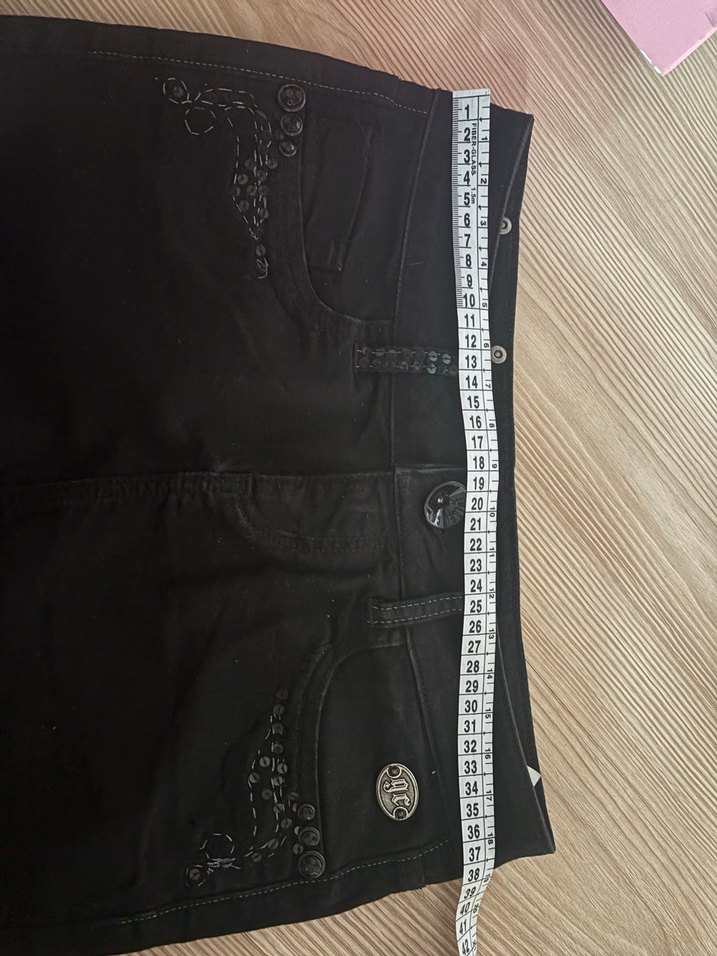 vintage siyah mini kot etek - Görsel 5