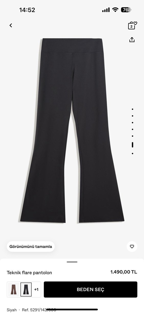 Bershka İspanyol Paça Pantolon - Görsel 2