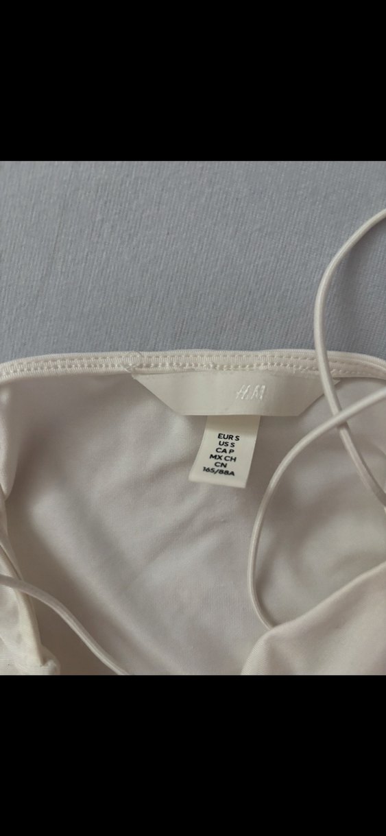 H&M Beyaz Askılı Bodysuit - Görsel 3