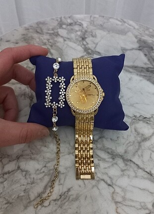  Beden altın Renk Kadın kol saati 