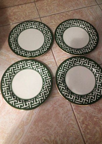 Koyu Yeşil Desenli tabak - Görsel 3