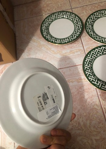 Koyu Yeşil Desenli tabak - Görsel 4