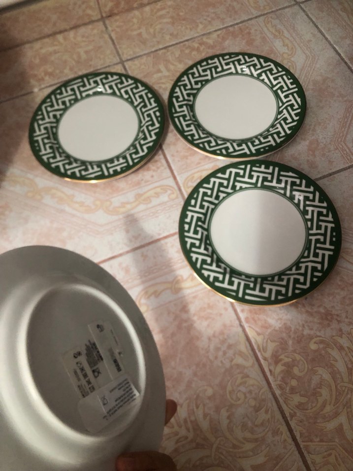 Koyu Yeşil Desenli tabak - Görsel 2