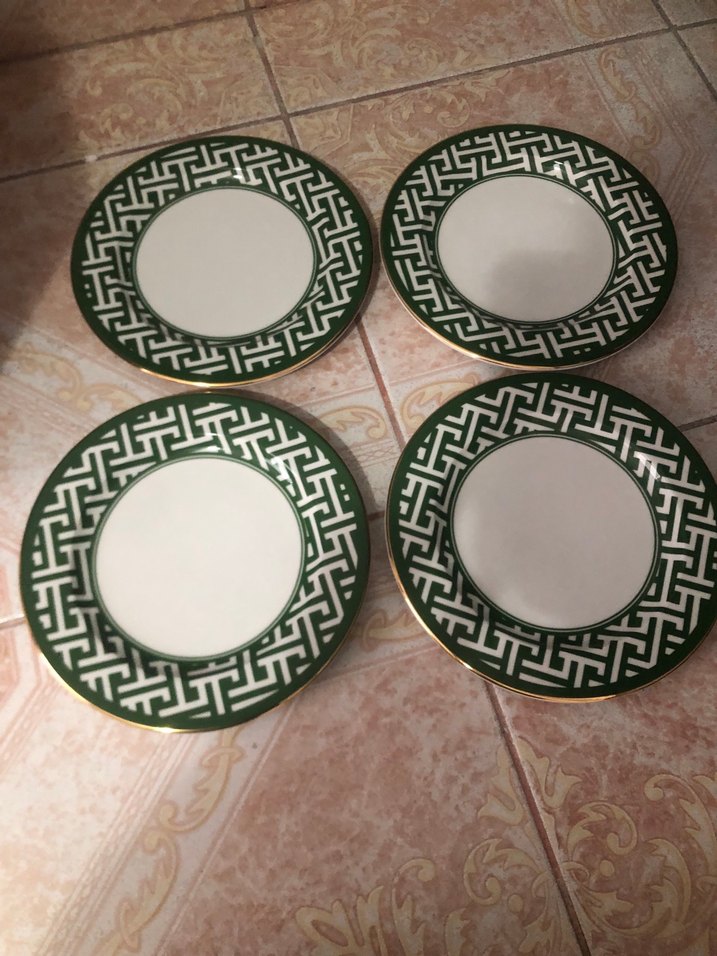 Koyu Yeşil Desenli tabak - Görsel 3
