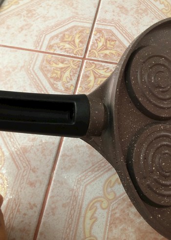 Gri Kahverengi Döküm Tava - Görsel 5