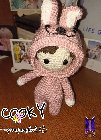 bTS Jeon Jungkook Cooky Amigurumi Örgü Bebek 