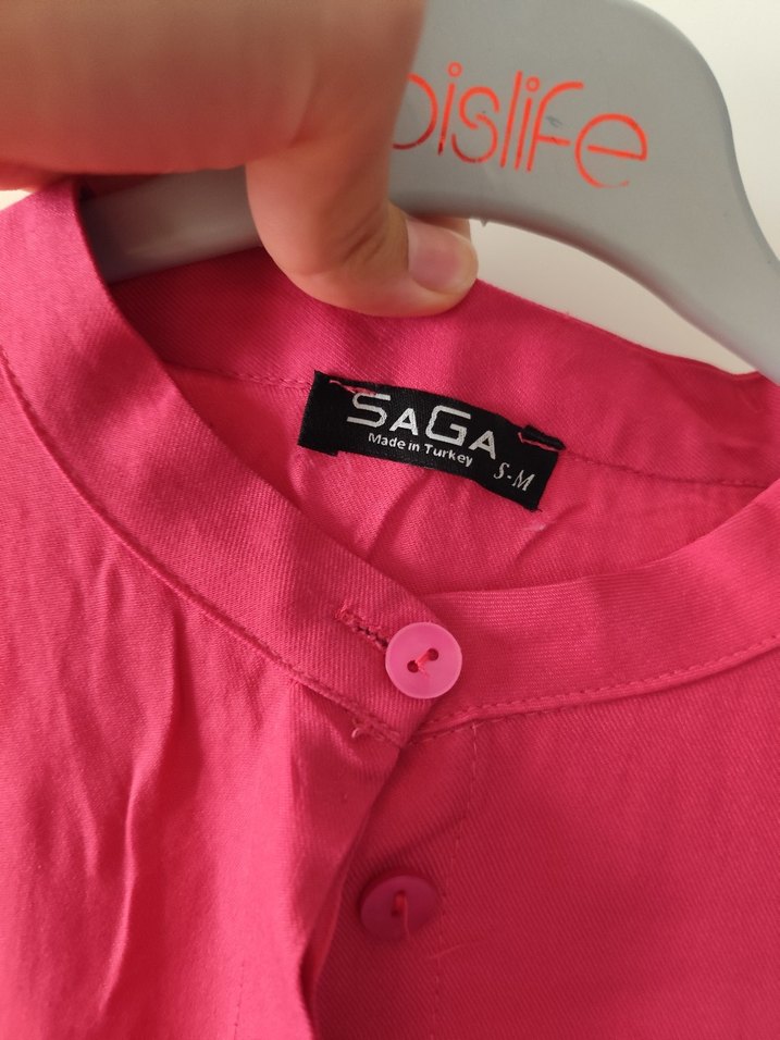 Diger Pembe Mini Keten Tunik - Görsel 3