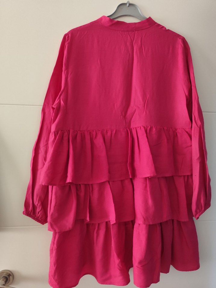 Diger Pembe Mini Keten Tunik - Görsel 2