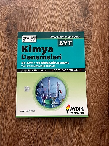 aydın yayınları ayt kimya denemesi