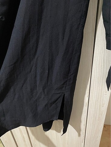 Siyah uzun tunik gömlek - Görsel 5