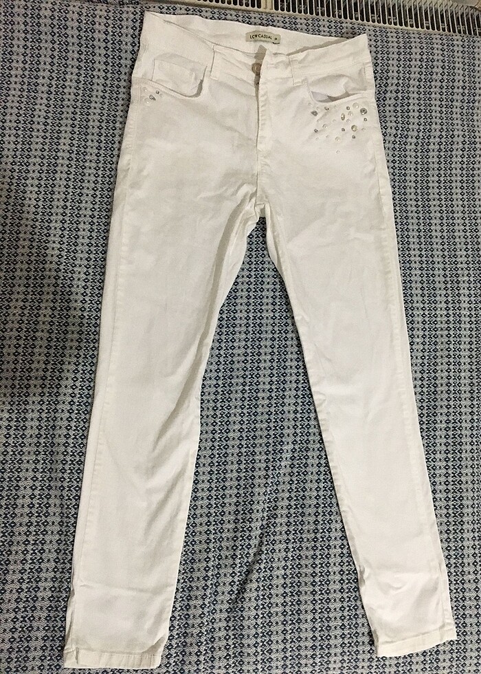 Beyaz jean - Görsel 4