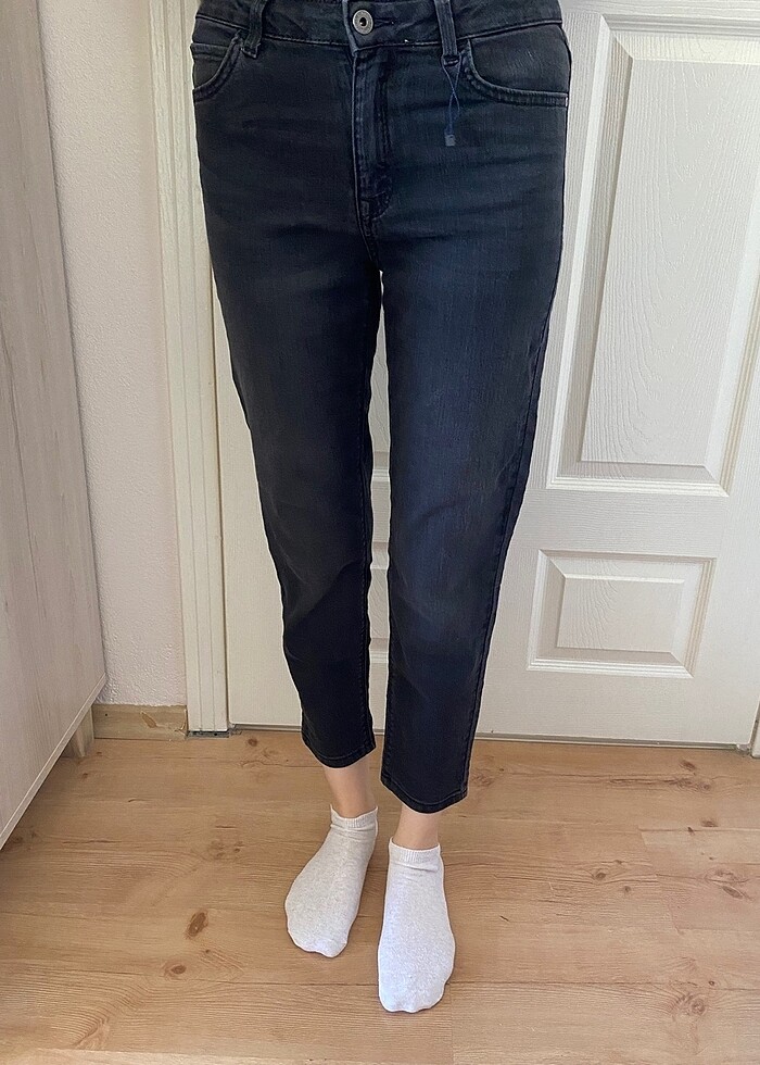 Siyah mom jean - Görsel 2