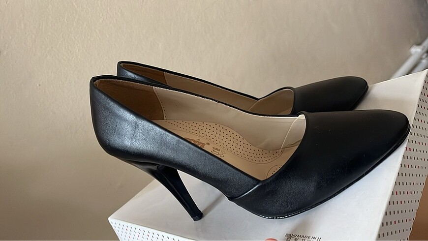 Yeni Siyah topuklu ayakkabı - Görsel 8