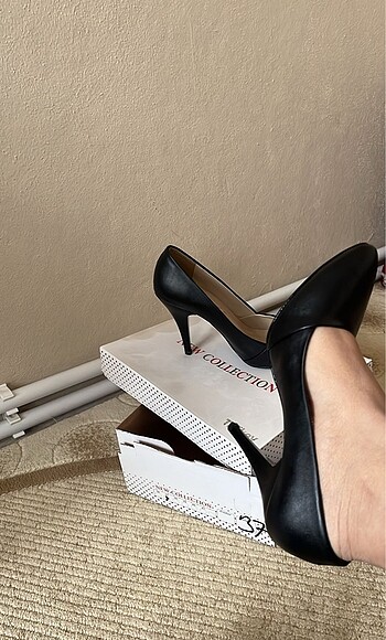 Yeni Siyah topuklu ayakkabı - Görsel 9