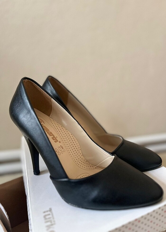 Yeni Siyah topuklu ayakkabı - Görsel 3