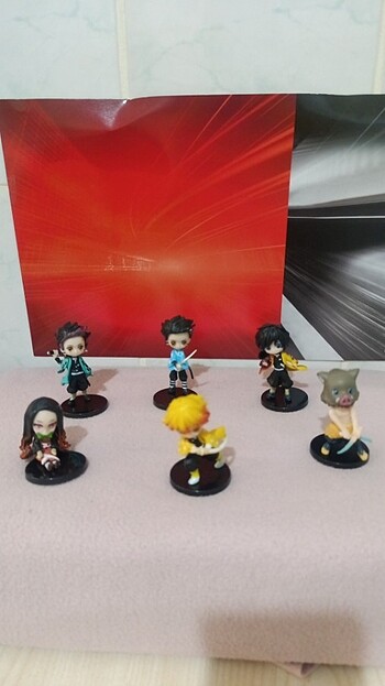 Anime figür biblo dekor hedlye koleksiyon 6 li set