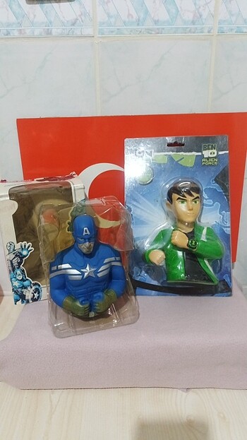 Ben 10 captain america figür kumbara nostaljik koleksiyon dekor 