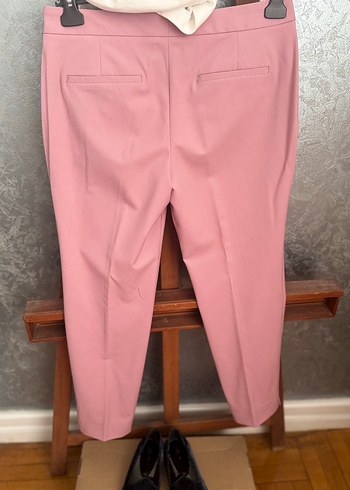 Zara Pembe Midi Kumaş Kadın Pantolon