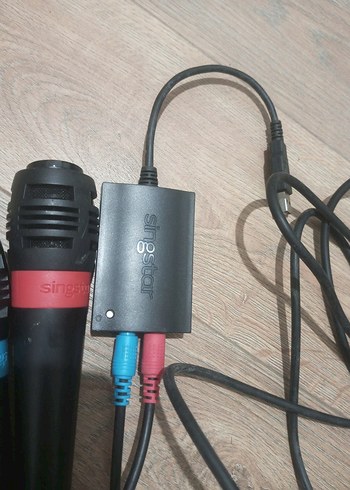 Siyah Singstar Mikrofon ve Adaptör