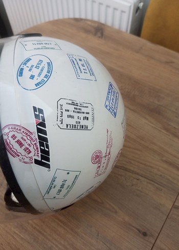 Renkli Baskılı Seramik Motosiklet Kaskı - Görsel 8