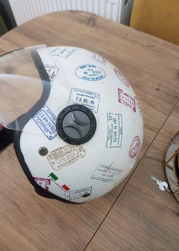 Renkli Baskılı Seramik Motosiklet Kaskı - Görsel 7