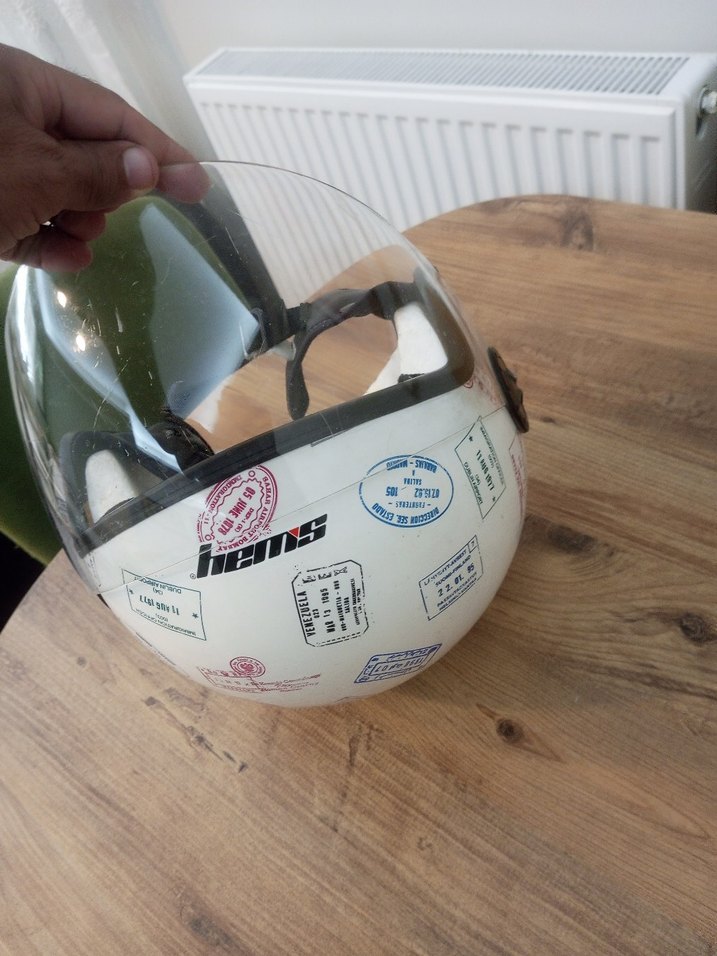 Renkli Baskılı Seramik Motosiklet Kaskı - Görsel 4