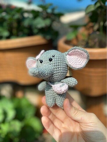  Beden Renk Şirin Fil Amigurumi