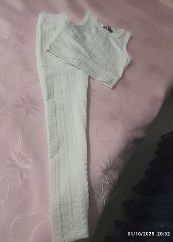 LTB Düğmeli Beyaz Keten Kolsuz Mini Üst