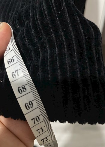 38 Beden siyah Renk Kadın Siyah Pilili kadifemsi etek