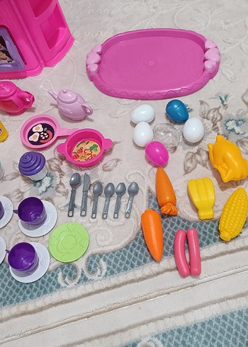 Renkli Pembe Oyuncak Mutfak Seti - Görsel 3