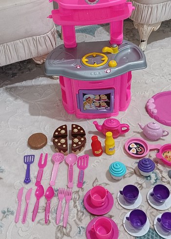 Renkli Pembe Oyuncak Mutfak Seti - Görsel 2