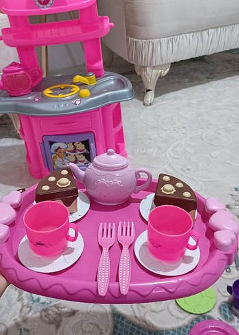 Renkli Pembe Oyuncak Mutfak Seti - Görsel 12