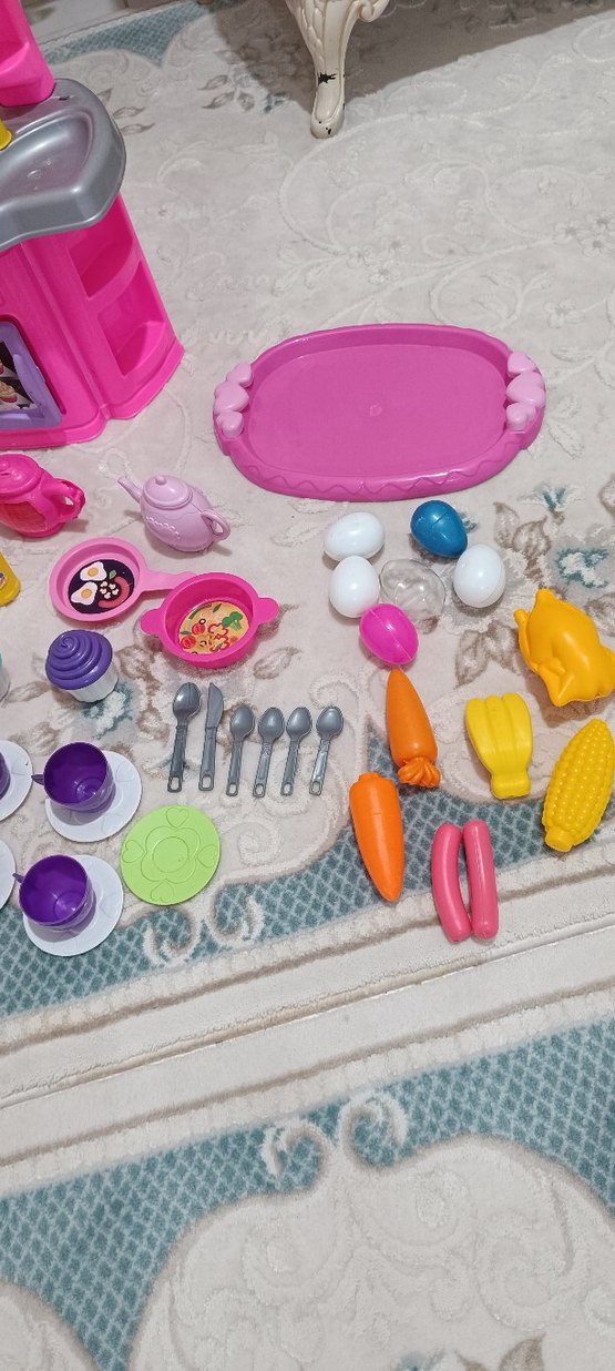 Renkli Pembe Oyuncak Mutfak Seti - Görsel 3