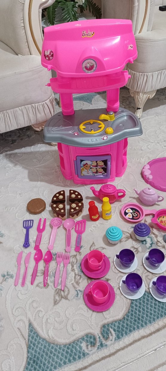 Renkli Pembe Oyuncak Mutfak Seti - Görsel 2