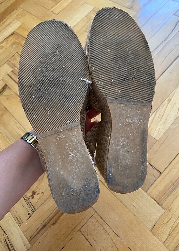 Dolgu Topuk Hasır Ayakkabı - Görsel 5