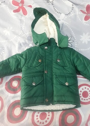 18-24 Ay Beden yeşil Renk Çocuk mont