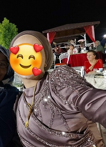 38 Beden Çok şık tesettür abiye elbise