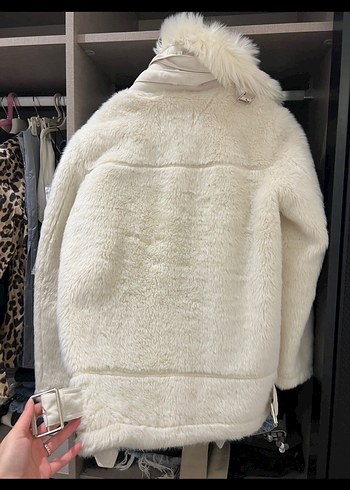 Beyaz Kürk Detaylı Kadın Ceket - Görsel 2