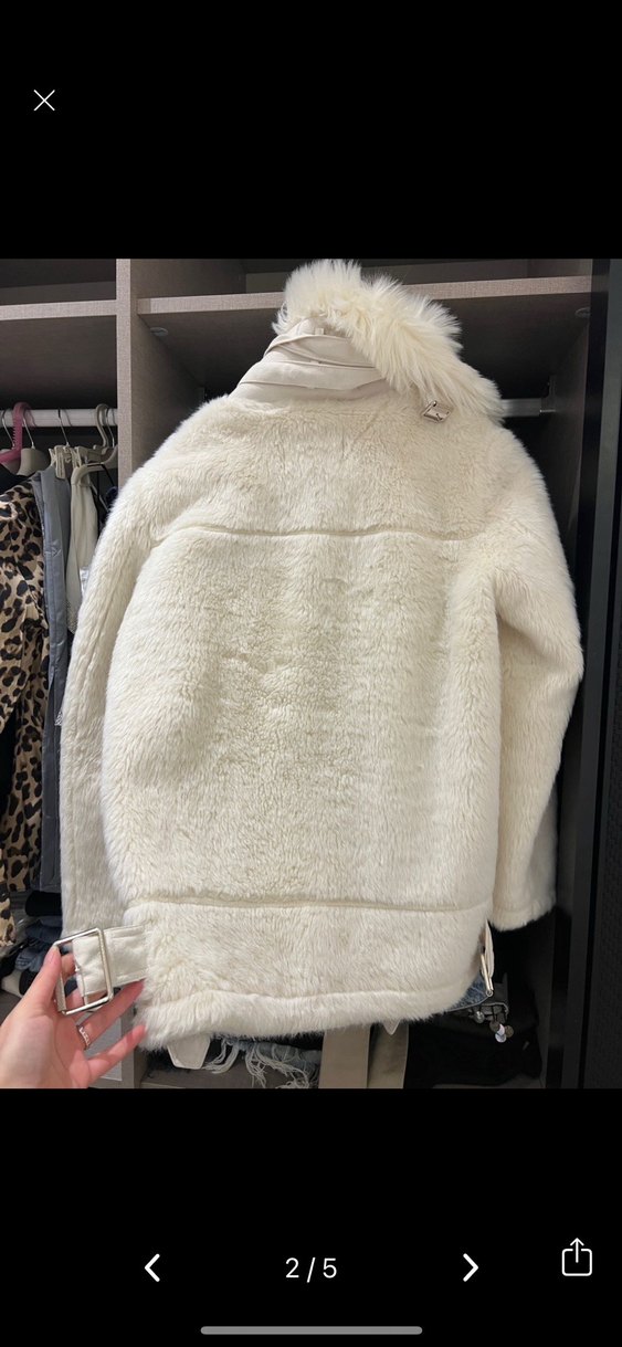 Beyaz Kürk Detaylı Kadın Ceket - Görsel 2