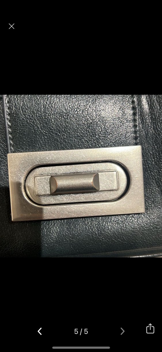 Tokalı Siyah Deri Kadın Çanta - Görsel 4