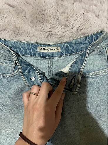 Mavi kot şort - Görsel 2