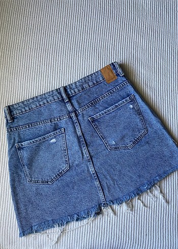m Beden mavi Renk Bershka Mavi Denim Midi Mini Etek