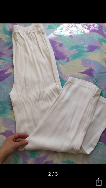 LC Waikiki Kırık beyaz kumaş pantolon