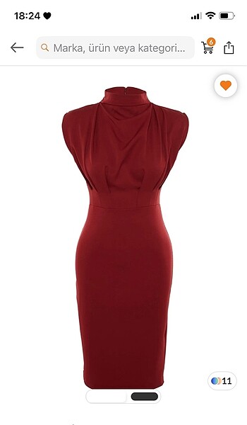 s Beden Trendyolmilla Bordo Elbise