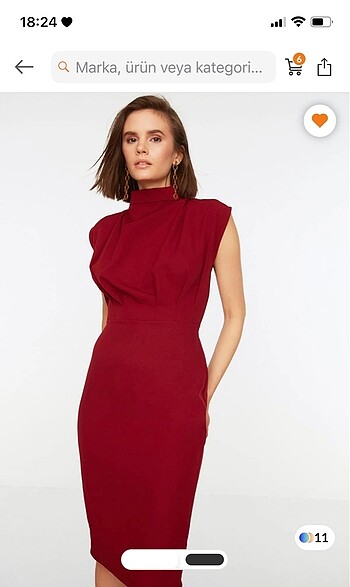Trendyol & Milla Trendyolmilla Bordo Elbise
