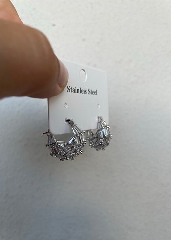Accessorize Taşlı çelik küpe