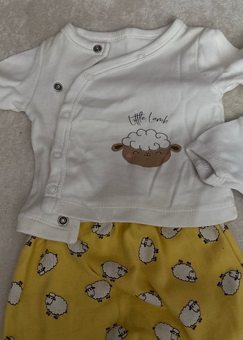 Sarı Desenli Yenidoğan Erkek Bebek Takımı - Görsel 2