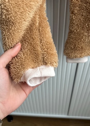 Kahverengi Kürklü Bebek Tulumu - Görsel 2