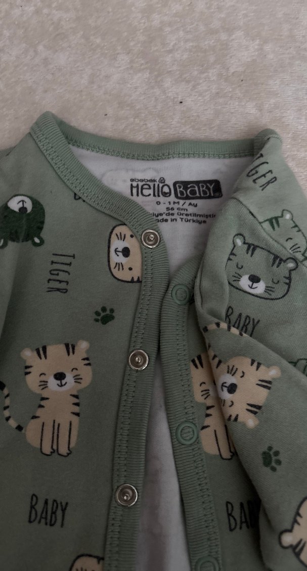 Gri Leopar Desenli Bebek Erkek Takımı - Görsel 3