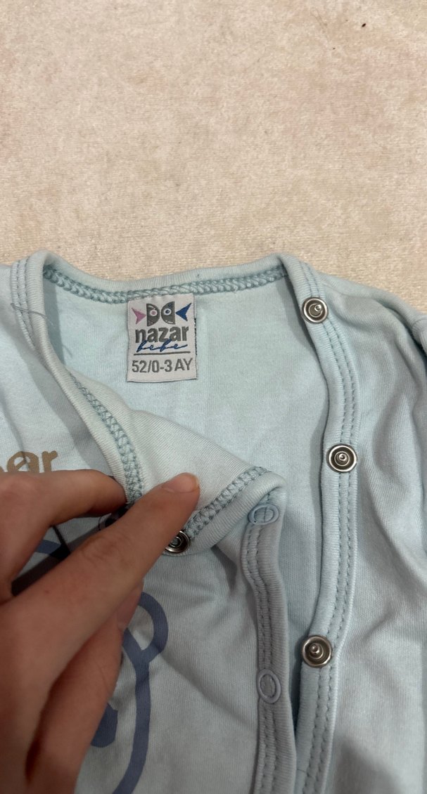 Mavi Erkek Bebek Örme Polar Takım - Görsel 2